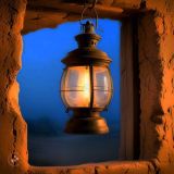 The lamp in the crystal Glass
